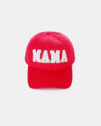 Gorra de béisbol con parche de chenilla MAMA 