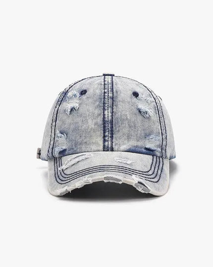 Distressed Cotton Baseball Cap - ShopEasier