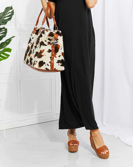 Animal Print Plush Weekender Bag