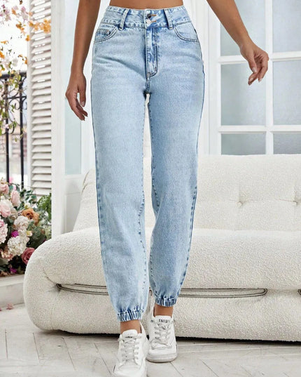 High Waist Jeans with Pockets - ShopEasier