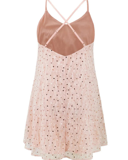 Sequin V-Neck Mini Cami Dress