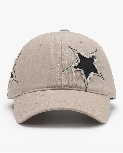 Adjustable Star Raw Hem Cap - ShopEasier