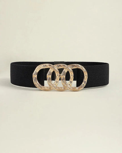 Zinc Alloy Buckle Elastic Wide Belt - ShopEasier