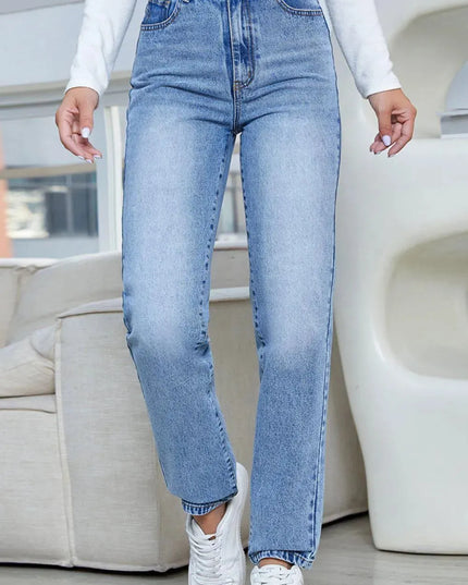 Straight Jeans with Pockets - ShopEasier