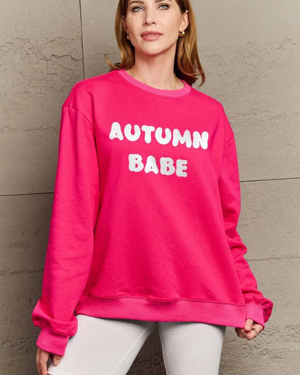 Simply Love Full Size AUTUMN BABE Graphic Sweatshirt - ShopEasier