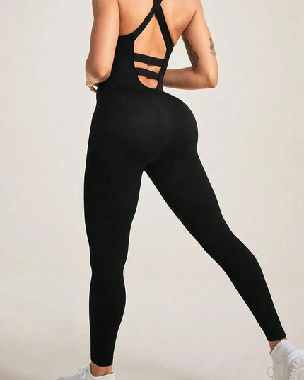 Crisscross Wide Strap Jumpsuit - ShopEasier