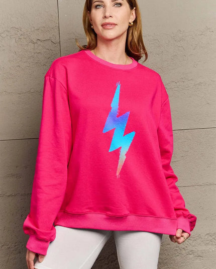 Simply Love Full Size Graphic Round Neck Sweatshirt - ShopEasier