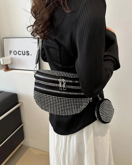 Studded Adjustable Strap Crossbody Bag