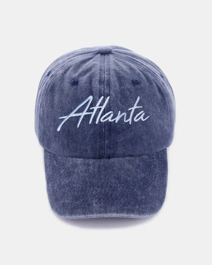 Zenana Washed ATLANTA Embroidered Baseball Cap - ShopEasier