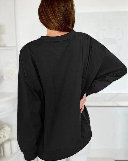 Classic Opaque Long Sleeve Crewneck Sweatshirt