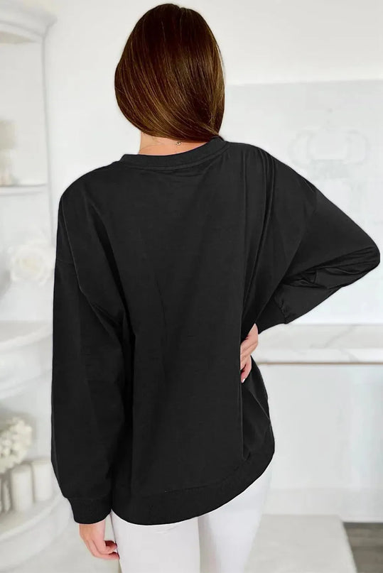 Classic Opaque Long Sleeve Crewneck Sweatshirt