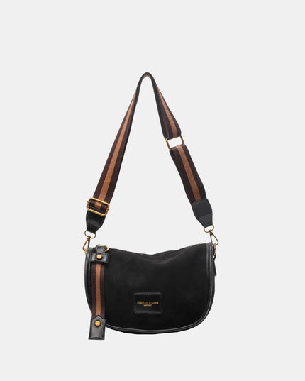 Suede Adjustable Strap Shoulder Bag