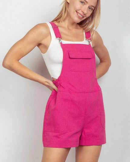 VERY J Adjustable Suspender Overalls with Pockets - ShopEasier