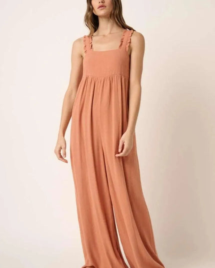 Mittoshop Sleeveless Wide Leg Jumpsuit - ShopEasier