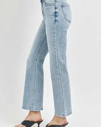 RISEN Full Size High Rise Ankle Flare Jeans - ShopEasier