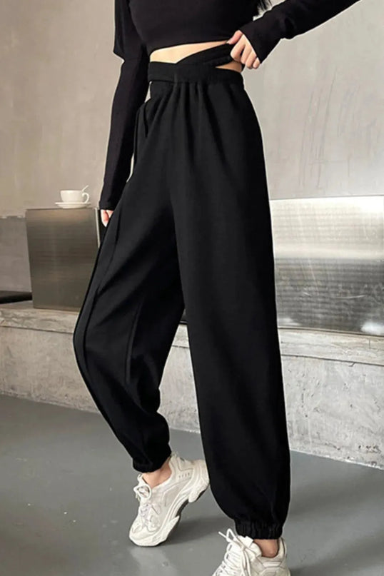 Crisscross Casual Long Pants