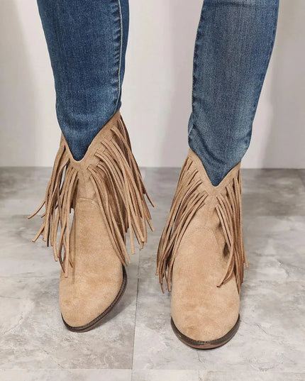 Legend Women's Fringe Cowboy Western Ankle Boots - ShopEasier