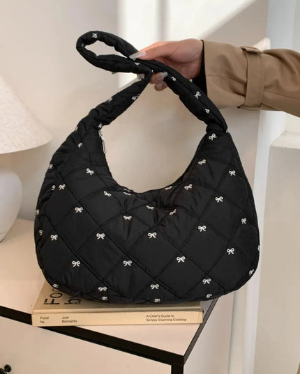 Bow Polyester Shoulder Bag