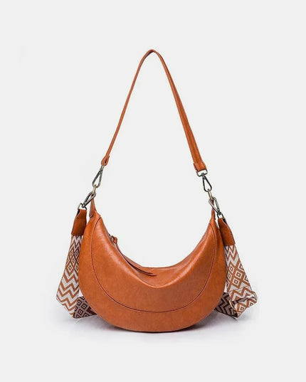 PU Leather Removable Strap Crossbody Bag