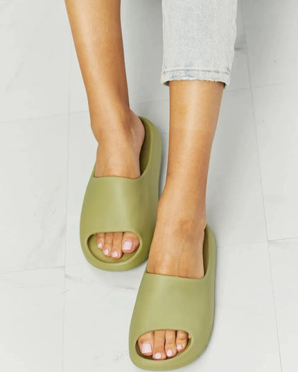 NOOK JOI Cozy Comfort Slides in Green