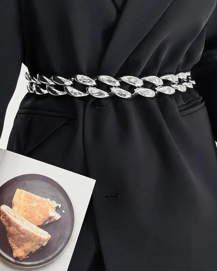 Acrylic 1.2-Inch Wide Curb Chain Belt