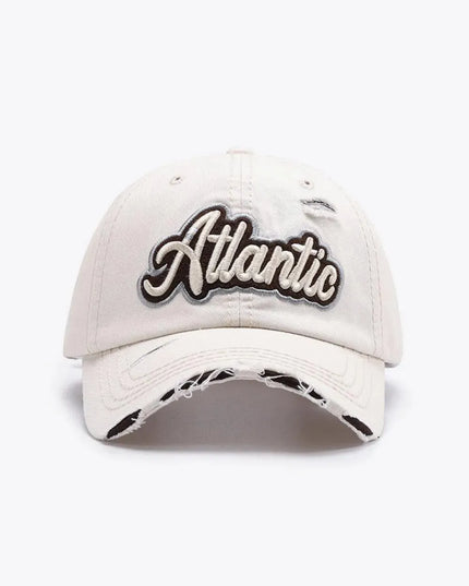 ATLANTIC Graphic Distressed Baseball Cap - ShopEasier