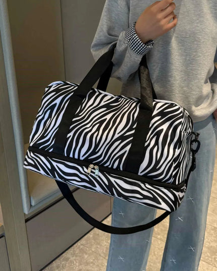 Bolsa de viaje de tela Oxford con estampado de leopardo