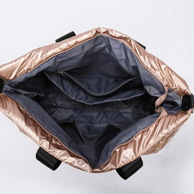 Quilted Nylon Extra-Large Travel Tote