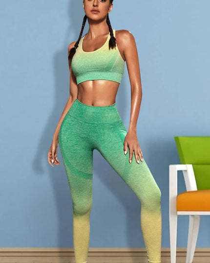 Gradient Sports Tank and Leggings Set - ShopEasier