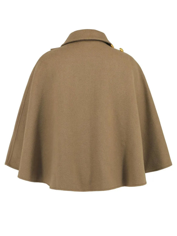 Collared Neck Cropped Cape - ShopEasier