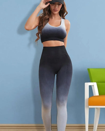 Gradient Sports Tank and Leggings Set - ShopEasier