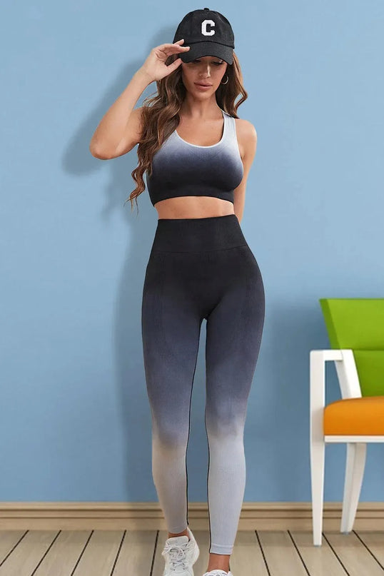 Gradient Sports Tank and Leggings Set - ShopEasier