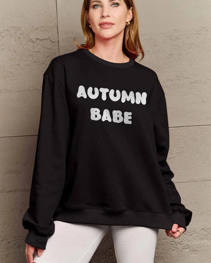 Simply Love Full Size AUTUMN BABE Graphic Sweatshirt - ShopEasier