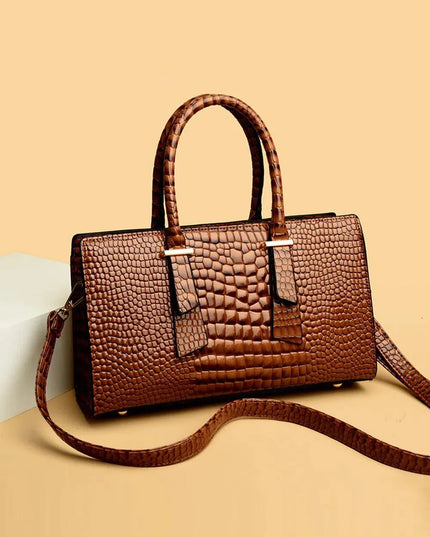 Textured PU Leather Handbag