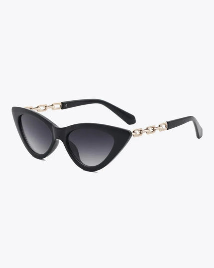 Chain Detail Cat-Eye Sunglasses - ShopEasier