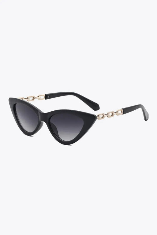 Chain Detail Cat-Eye Sunglasses - ShopEasier