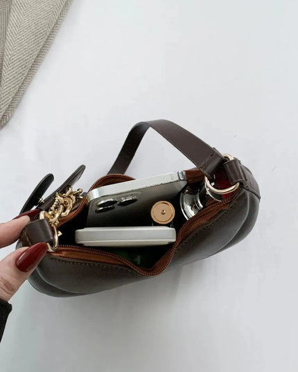 PU Leather Shoulder Bag with EarPods Bag