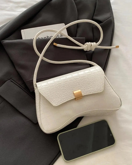 PU Leather Texture Crossbody Bag