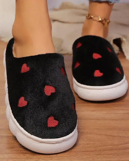 Zapatos planos con punta redonda y diseño de corazón encantador