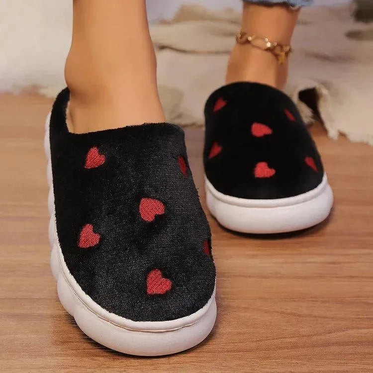 Zapatos planos con punta redonda y diseño de corazón encantador