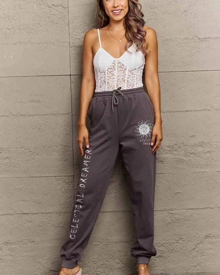 Celestial Dreamer Graphic Sweatpants by Simply Love - Full Size Casual Wear