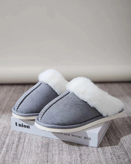 Cozy Faux Fur Round-Toe Slippers