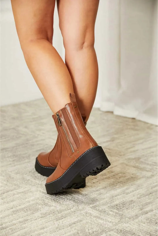 Botas de plataforma con cremallera lateral Forever Link