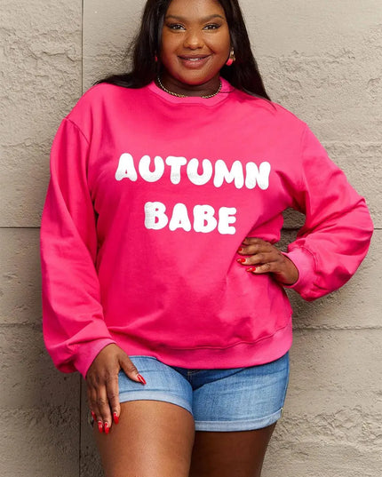 Simply Love Full Size AUTUMN BABE Graphic Sweatshirt - ShopEasier