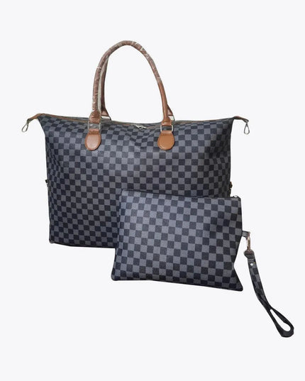 Checkered Two-Piece Bag Set