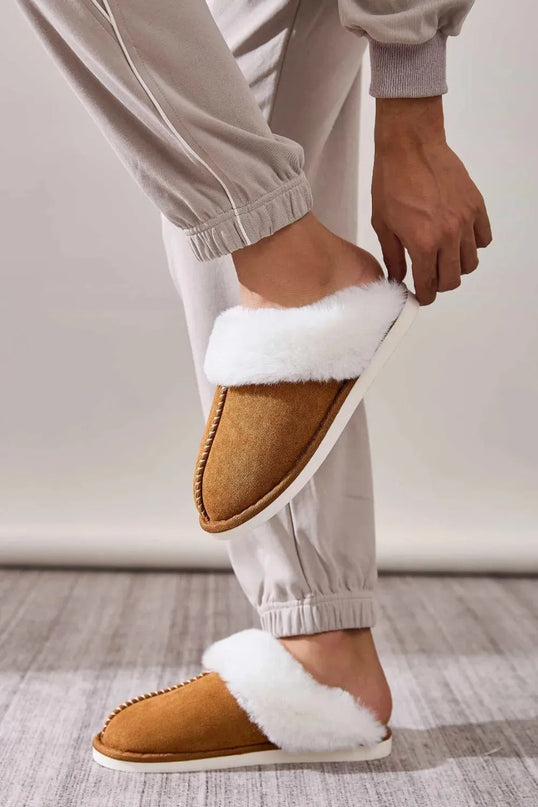 Cozy Faux Fur Round-Toe Slippers