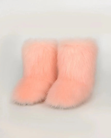 Cozy Fuzzy Flat Platform Boots