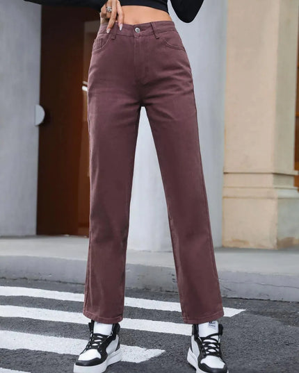 Straight Leg Jeans with Pockets - ShopEasier