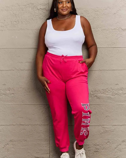 Pantalones deportivos elegantes con gráficos en color rosa para una comodidad diaria