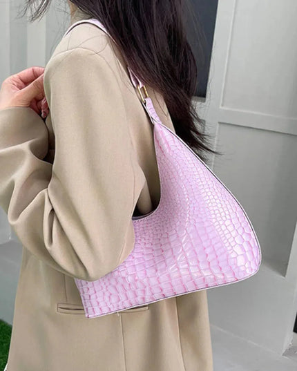 PU Leather Stone Texture Shoulder Bag